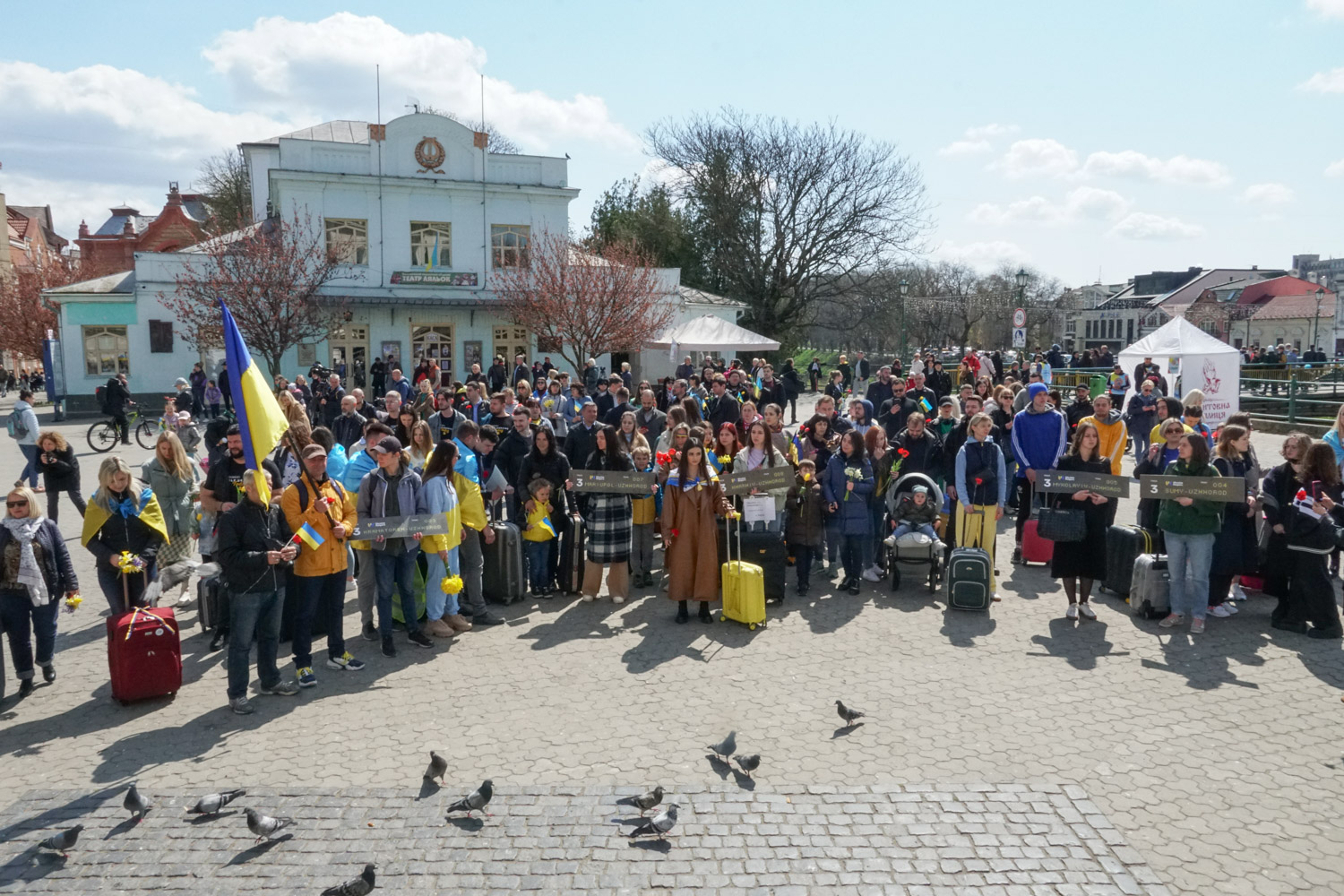 Мирну акцію підтримки українців провели сьогодні в Ужгороді