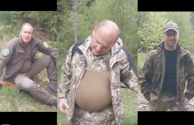 На Закарпатті жінка-лісник затримала групу осіб у камуфляжній формі (відео)